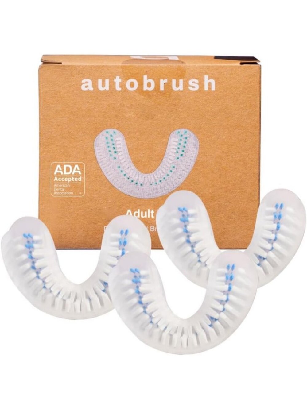 Autobrush Replacement Brush Heads, Adult Regular, Nylon Bristles, 3-Pk